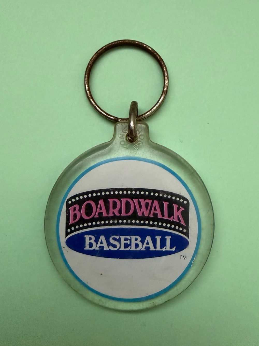 Vintage Boardwalk Baseball Key Chain
